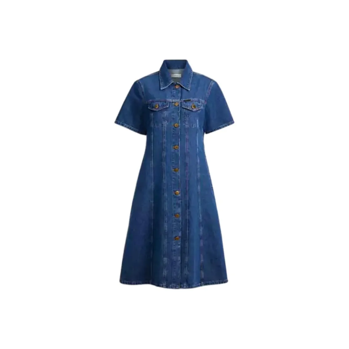 COACH Короткий рукав платье женское синий