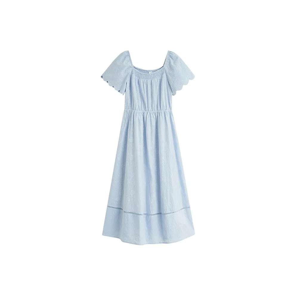 Inman Short Sleeved Dress Women's Light Aqua Blue