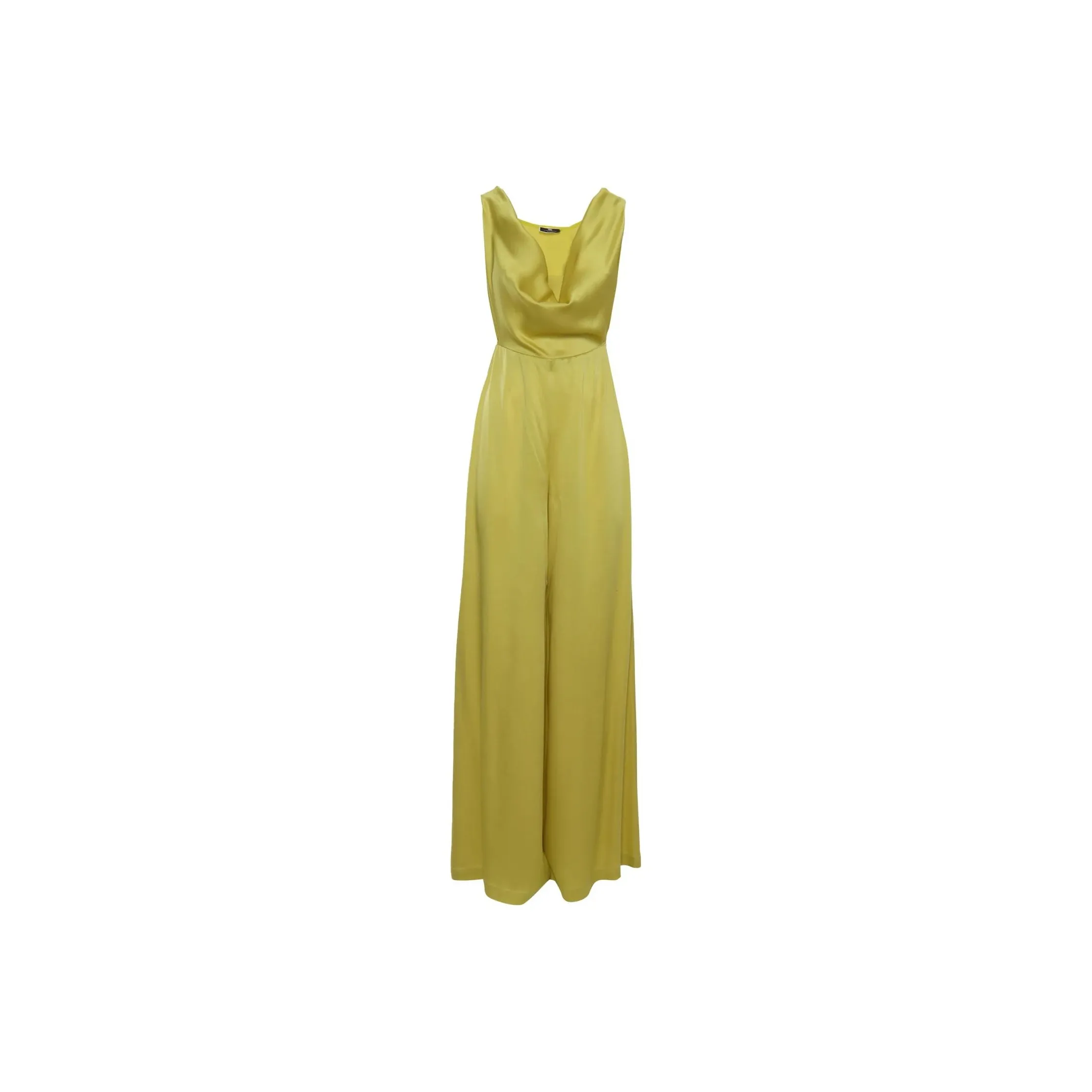 Elisabetta Franchi Cowl Neck Body Chain Jumpsuit