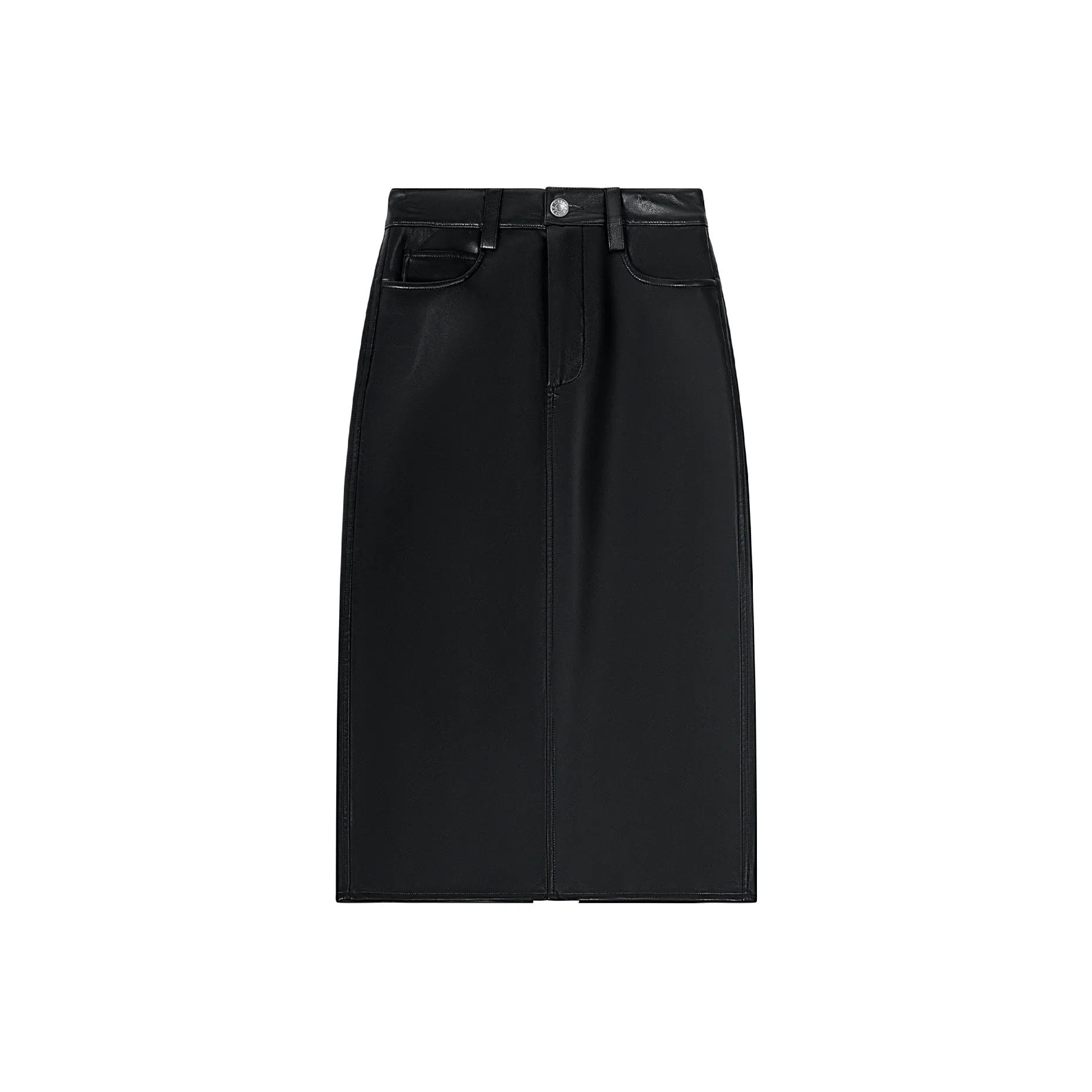 CALLED BACK Leather Long Skirts Women's Black