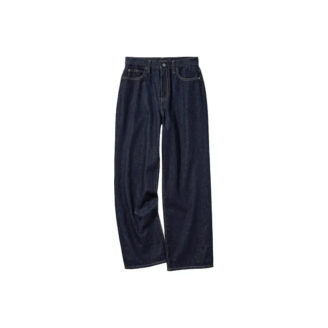 UNIQLO Темно-синие Женские Джинсы