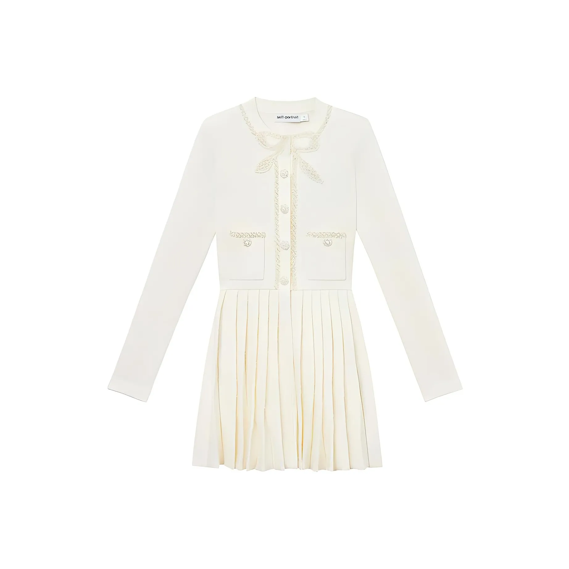 Self Портрет Слоновая кость Женские Длинные Платья с Рукавами