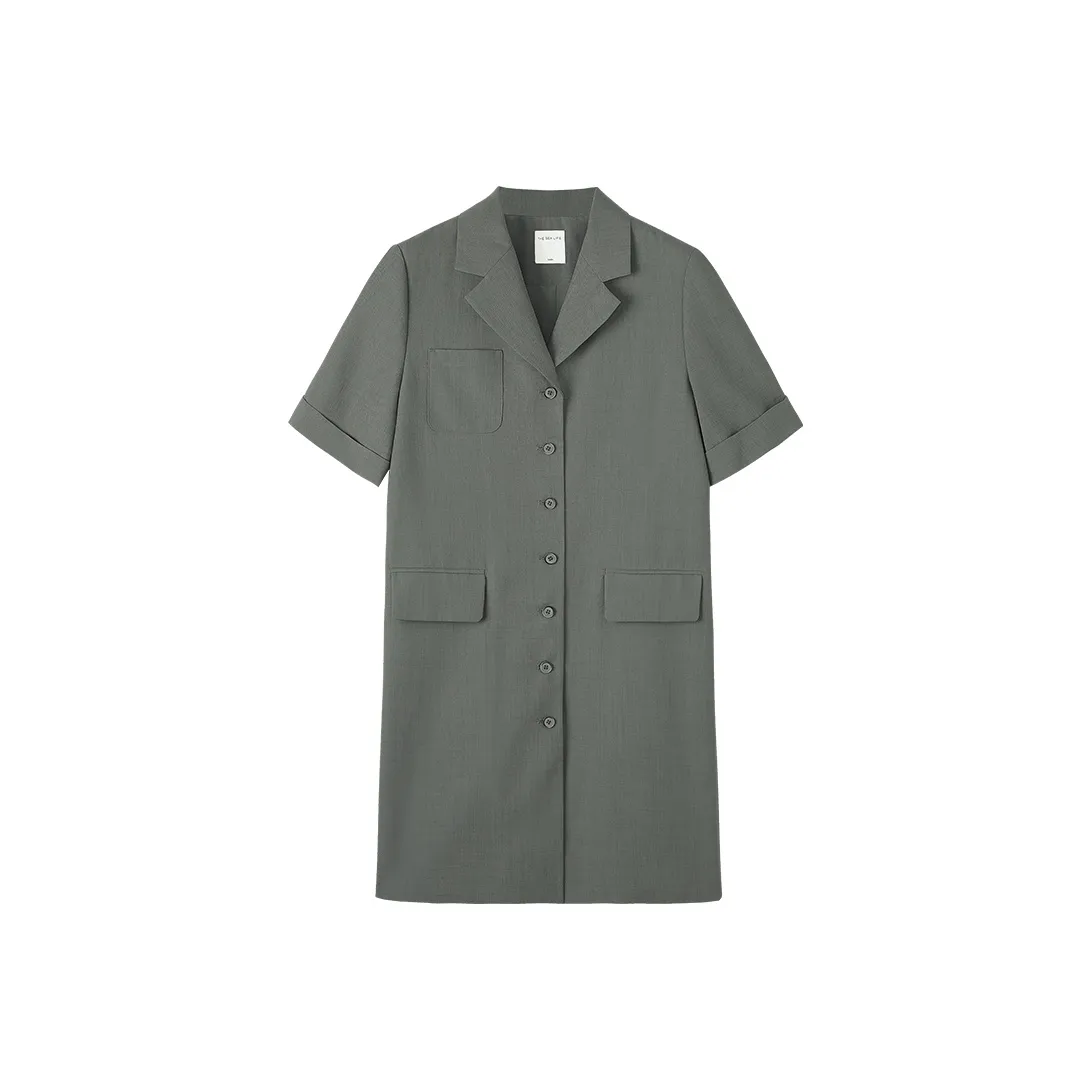 THE SEA LIFE Short Sleeved Dress Women's Shimmer Green