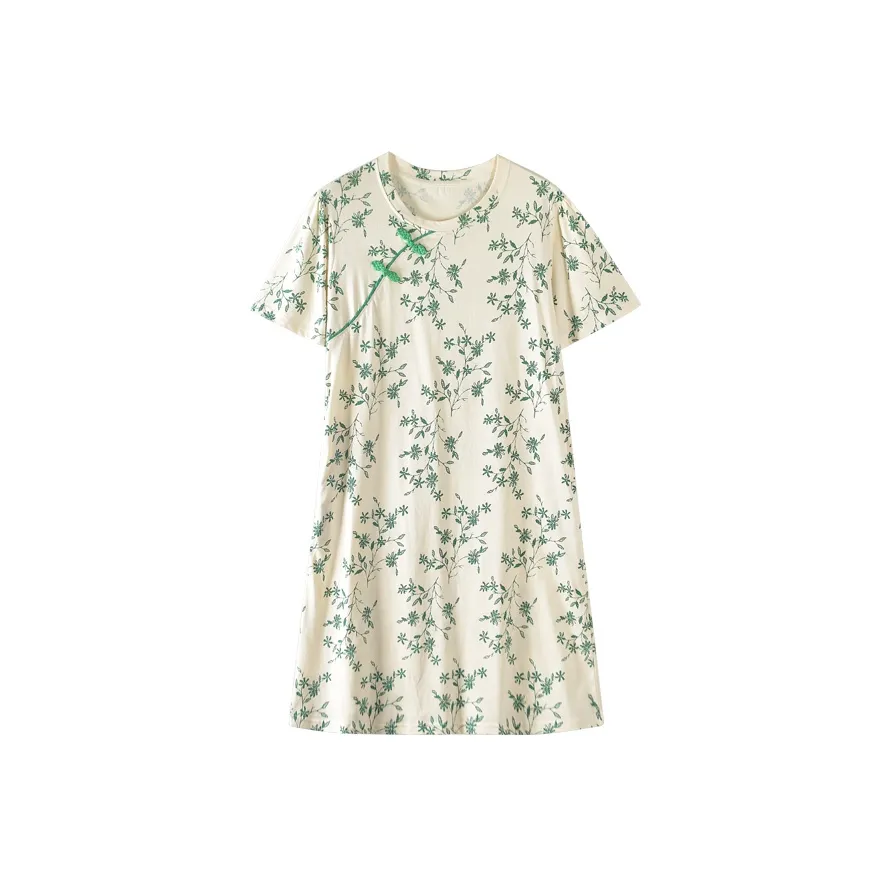 Lan Miao Short Sleeved Dress Women's Emerald Green