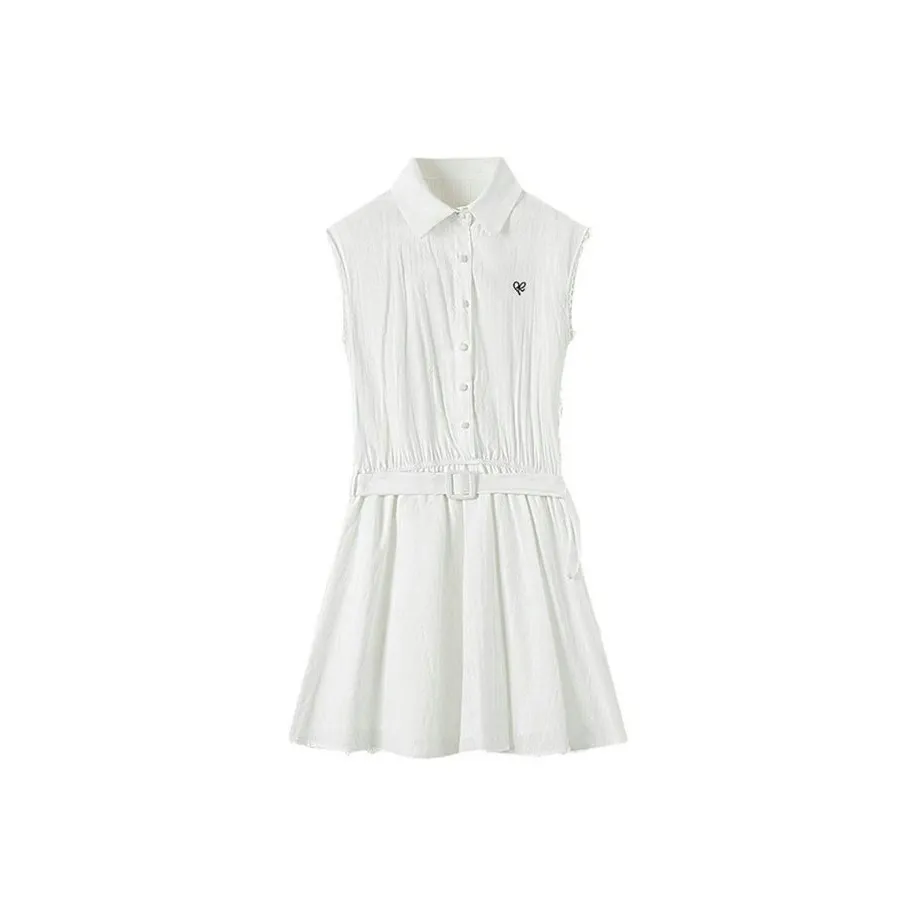 PLANE DRIFT Short Sleeved Dress Women's White