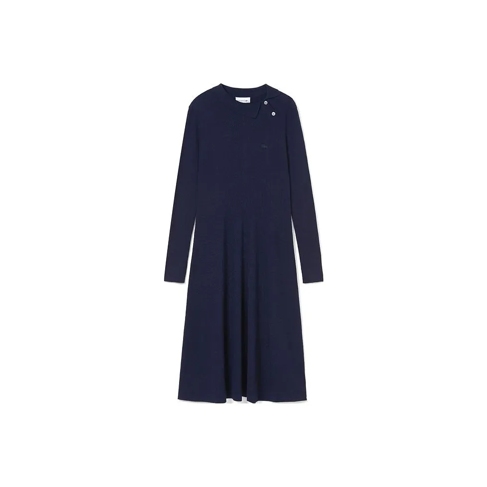 LACOSTE Темно-синий Женские Длинные Рукава Платья