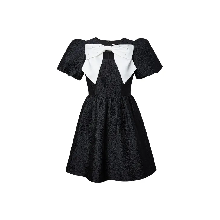 TAMMY TANGS Короткий рукав Платье Женское Черное