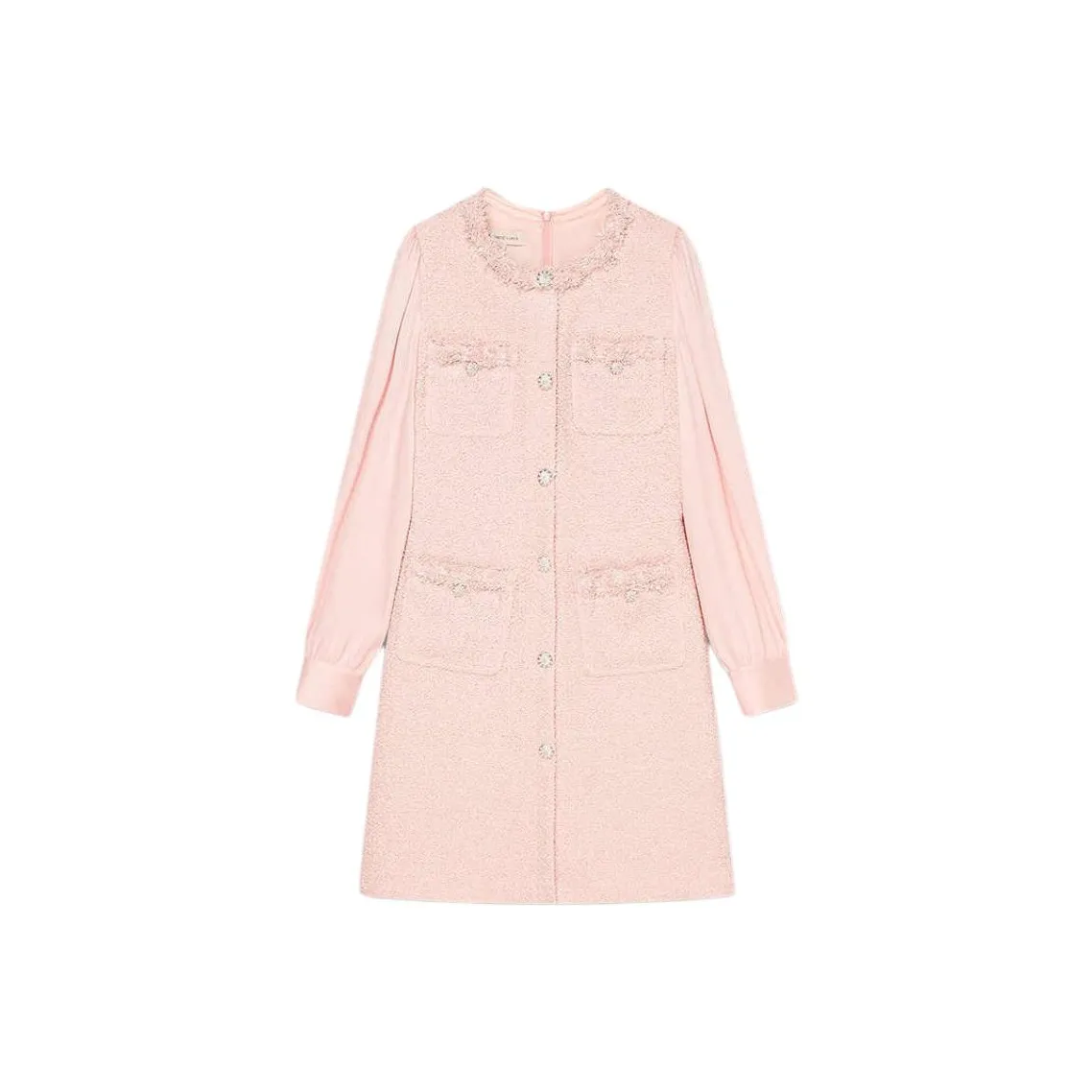 Goodland Длинное платье с длинными рукавами женское светлый фуксия