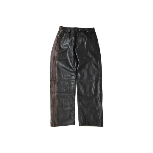 JOURNAL STANDARD YOKE Collaboration Черные Женские Кожаные Брюки