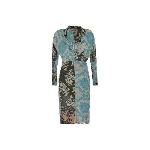 Semicouture Blue Женские Длинные Рукава Платья