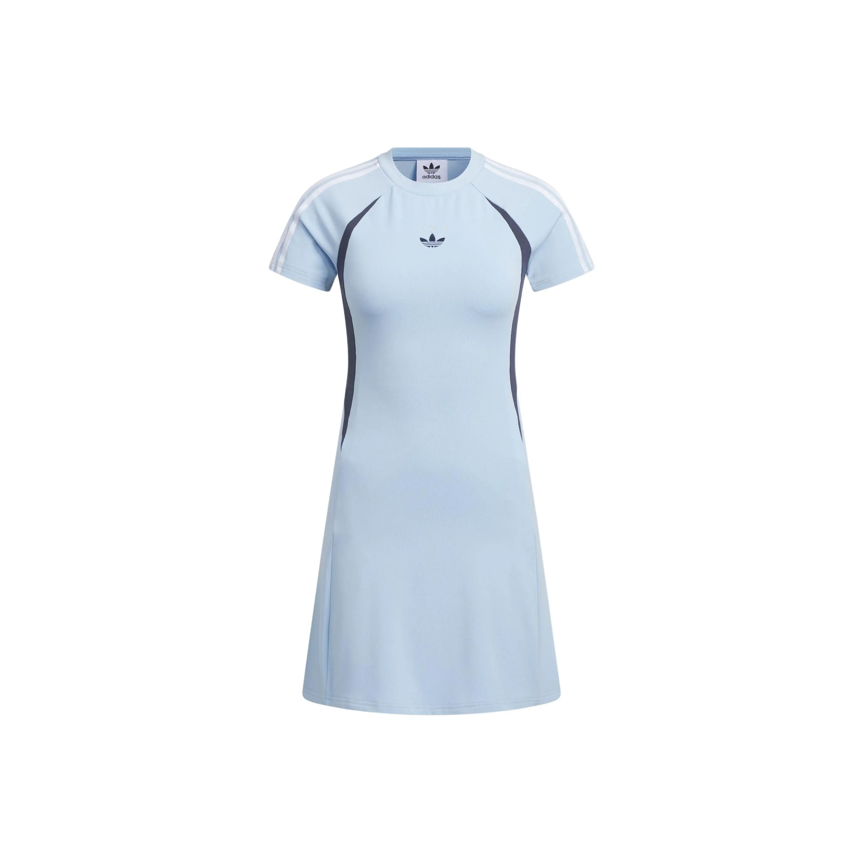 Adidas Originals JERSEY SHORT SLEEVE DRESS Short-Sleeved Dresses Women's Brilliant Blue/midnight Gray