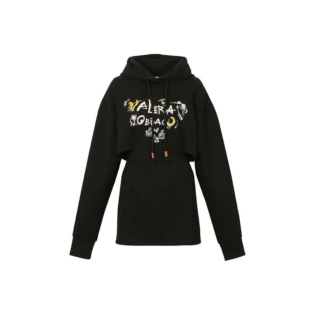 Valeria Obbaco Long Sleeved Dresses Women's Black