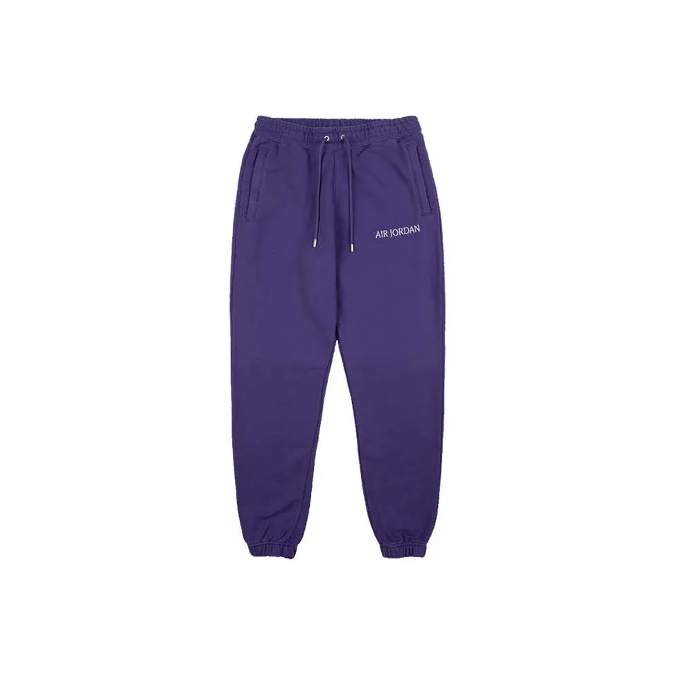 Jordan x Wordmark Вязаные Тренировочные Штаны Женские Фиолетовые