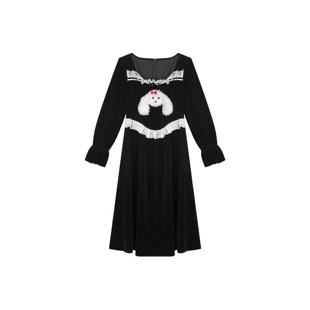 Annie, The Dark Child Long Sleeved Dress Women's Black