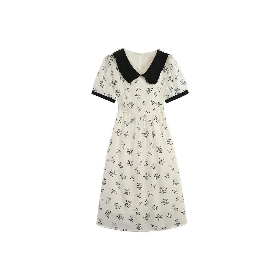 PAIN OR PLEASURE Short Sleeved Dress Women's White