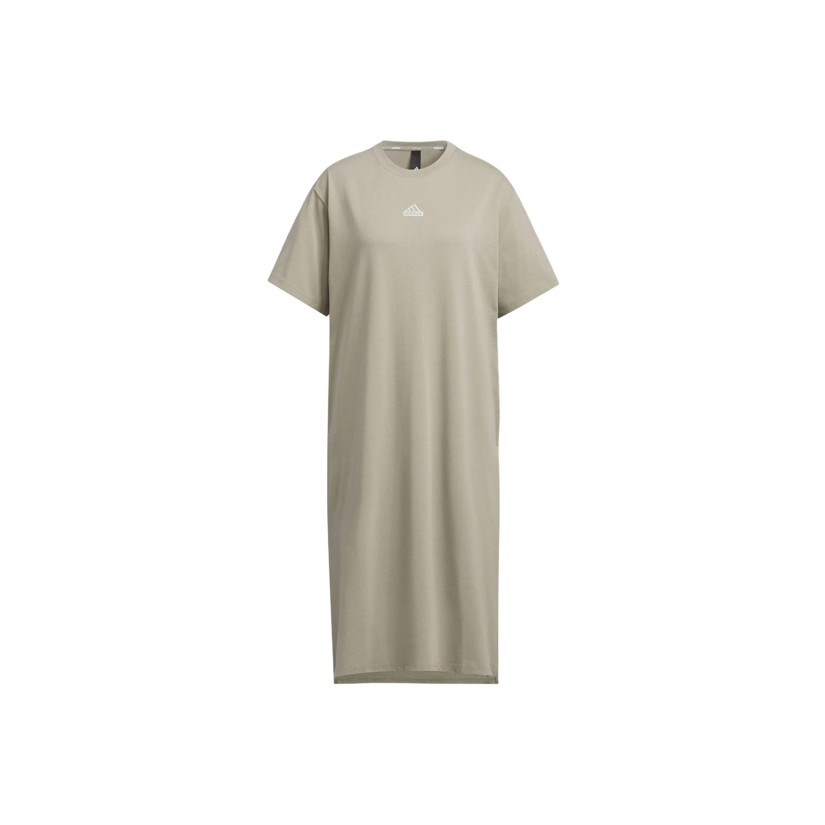 Adidas Wording Short Sleeved Dress Women's Green