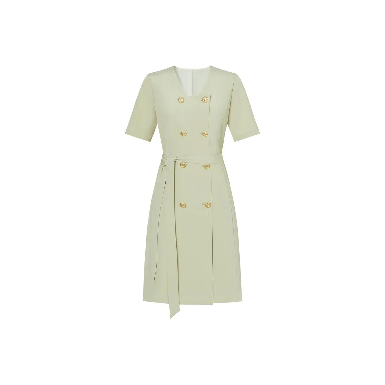 JZ Juzui Короткий рукав Платье Женское Светло-зеленое