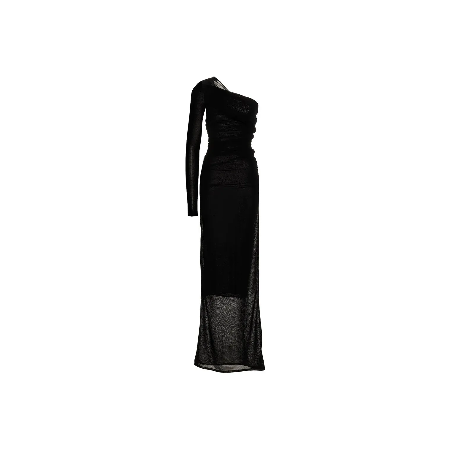 SAINT LAURENT One Shoulder Draped Maxi Dress