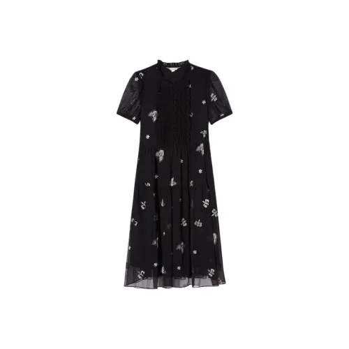 YINER GoodLand Black Женские Короткие Платья с Рукавами