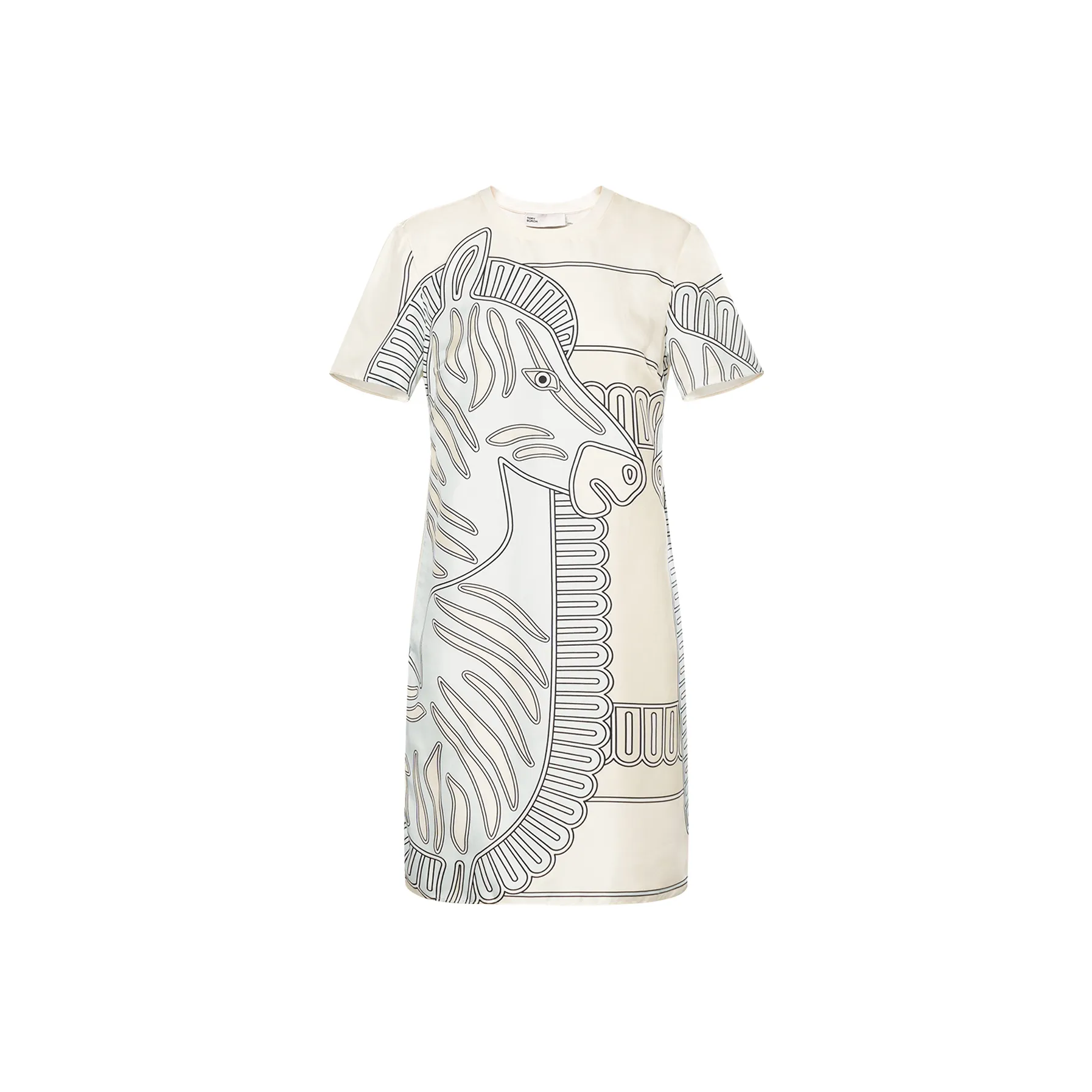 TORY BURCH SS24 Short Sleeved Dress Women's Beige