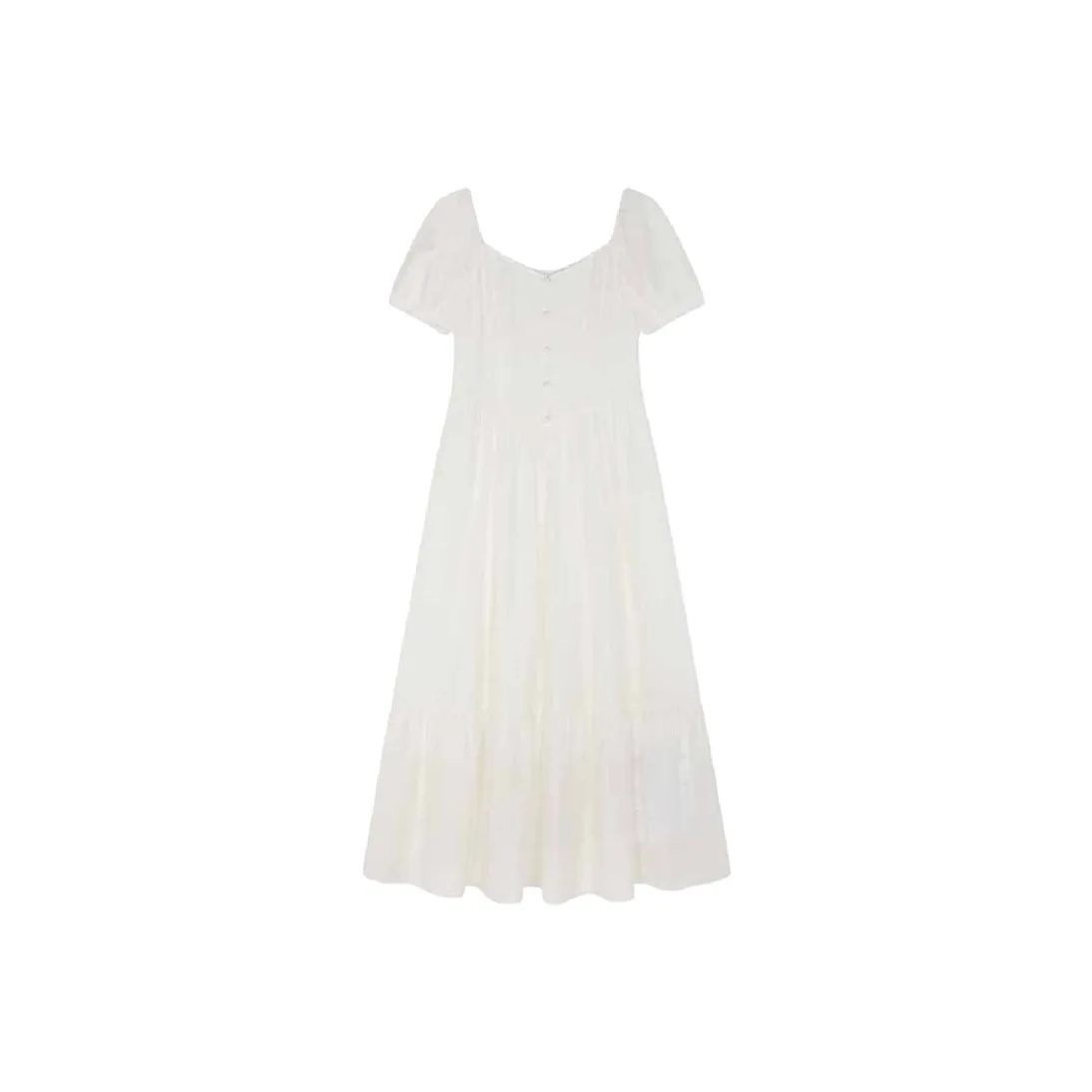 Mo Han Yi Mei Короткий рукав Платье Женское Белое