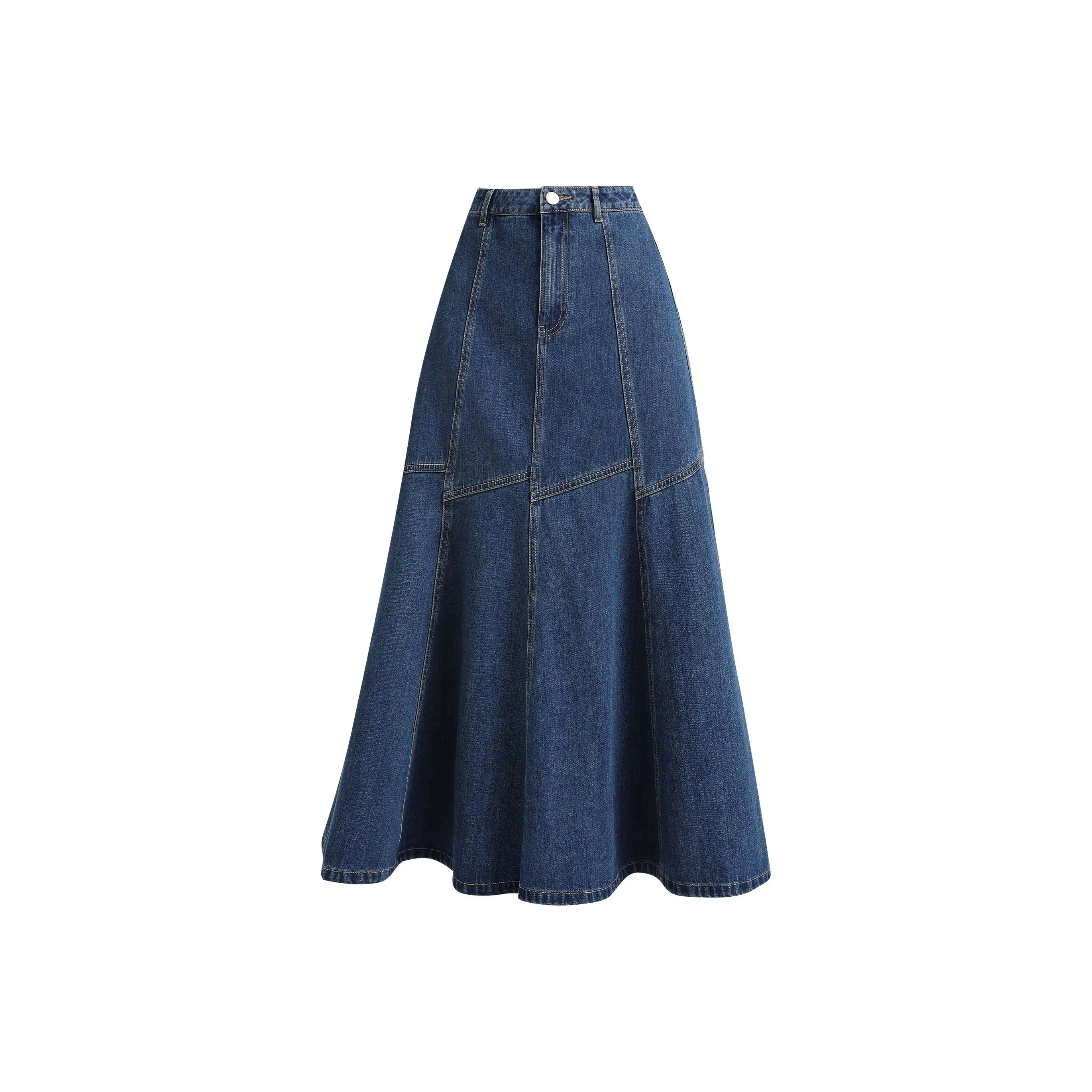 FOREVER 21 Denim Long Skirts Women's Vintage Blue