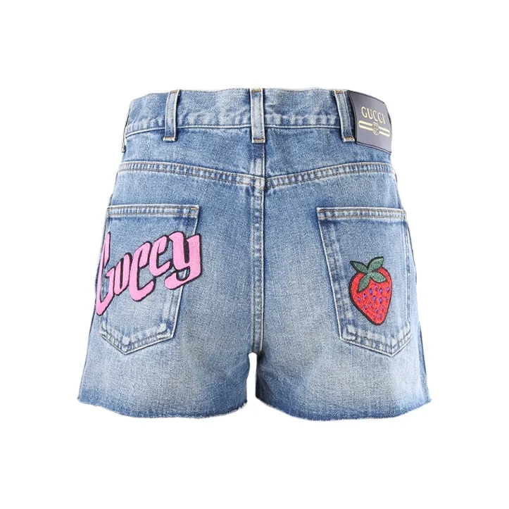 GUCCI Denim Shorts Women's Blue