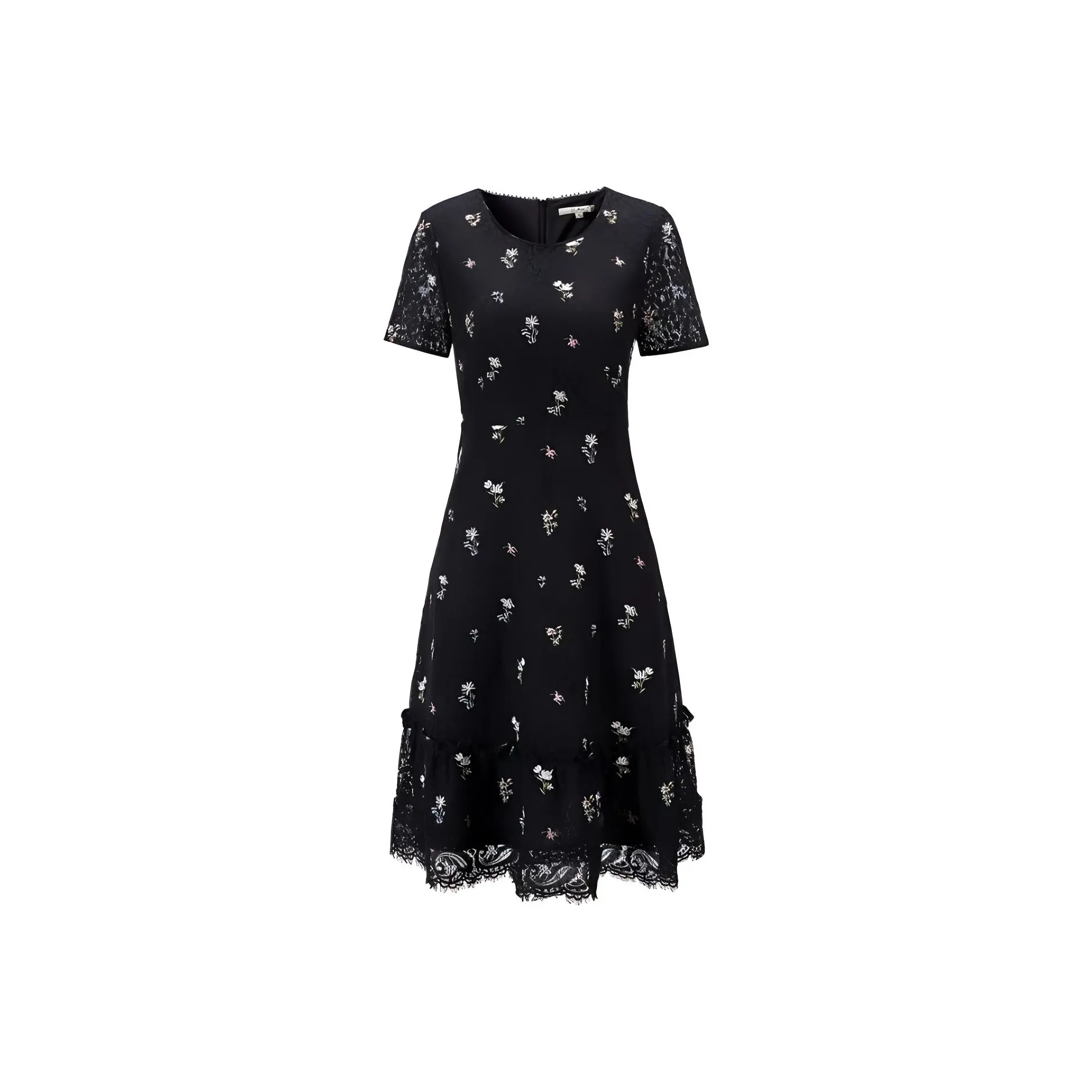 JZ. ANNAKRO Short Sleeved Dresses Women's Floral Black