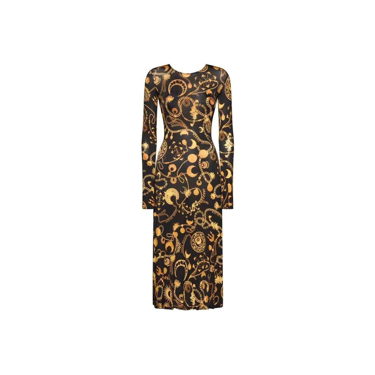 Marine Serre Graphic print Drawstring Dress