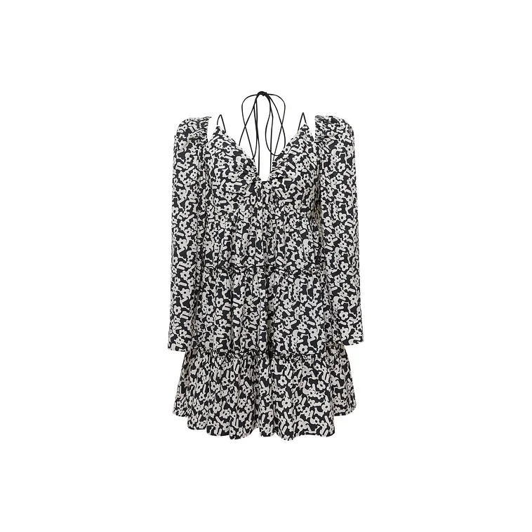 D'zzit Черное Женское Длинное Платье с Рукавами