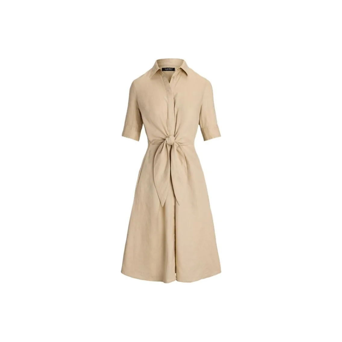 Polo Ralph Lauren FW24 Short Sleeved Dress Women's Sand