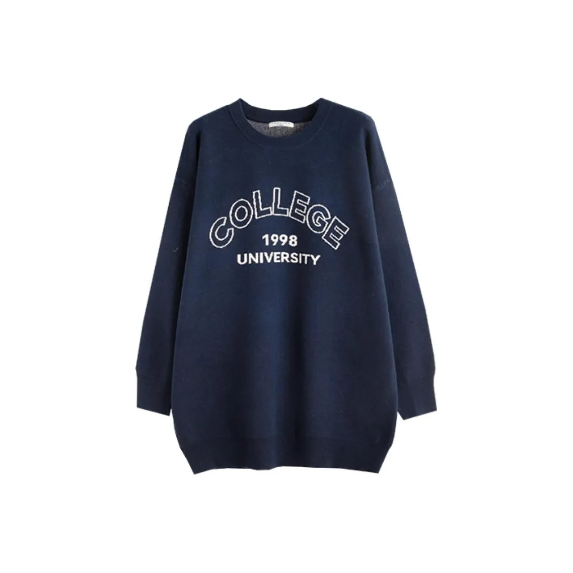 Tonlion Длинное платье с длинными рукавами женское темно-синий