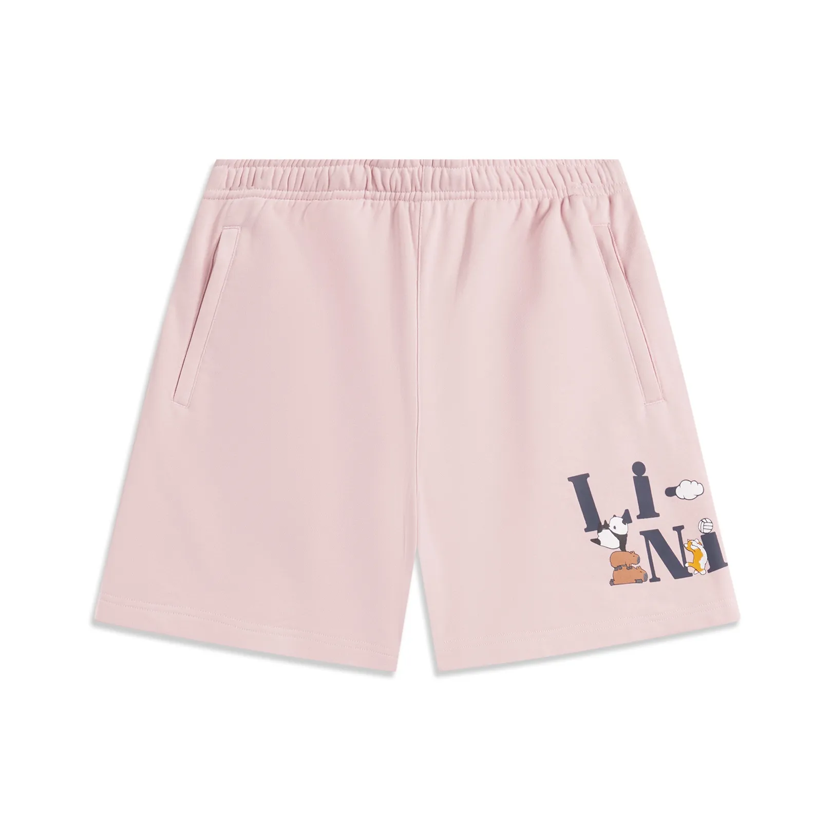 LiNing Sports Life Collection Casual Shorts Women's Light Blush Pink