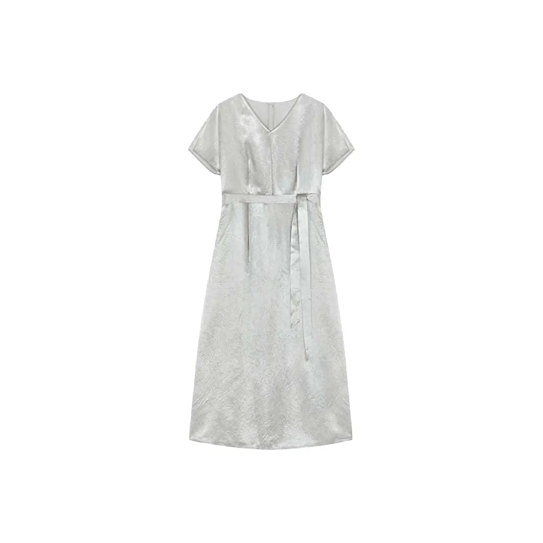 Mo Han Yi Mei Короткий рукав Платье Женское Радуга Серый Зеленый