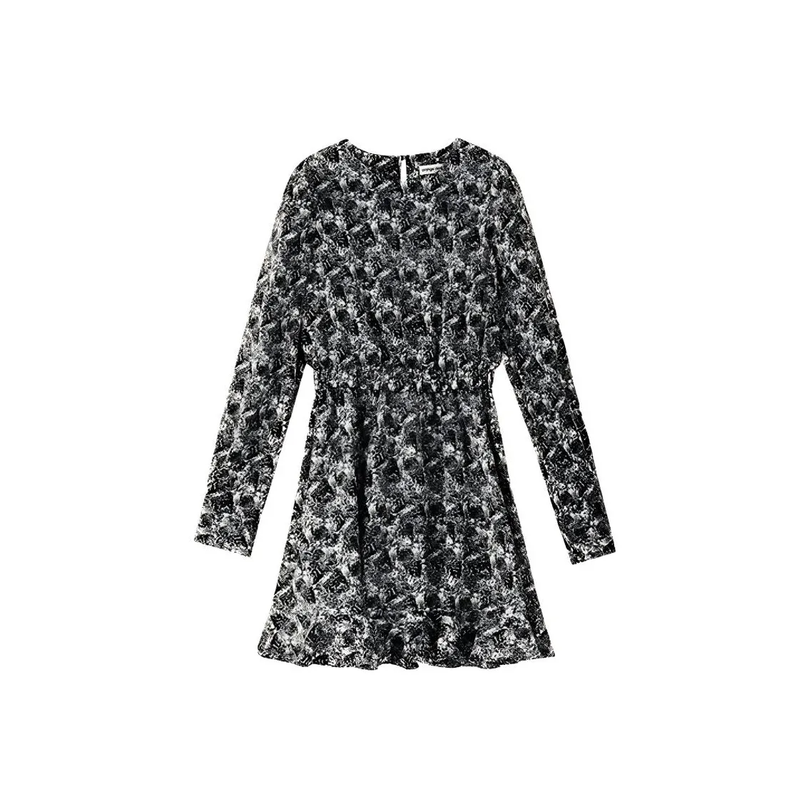Orange Desire Long-Sleeved Dresses Women's Ink Wash Smudge