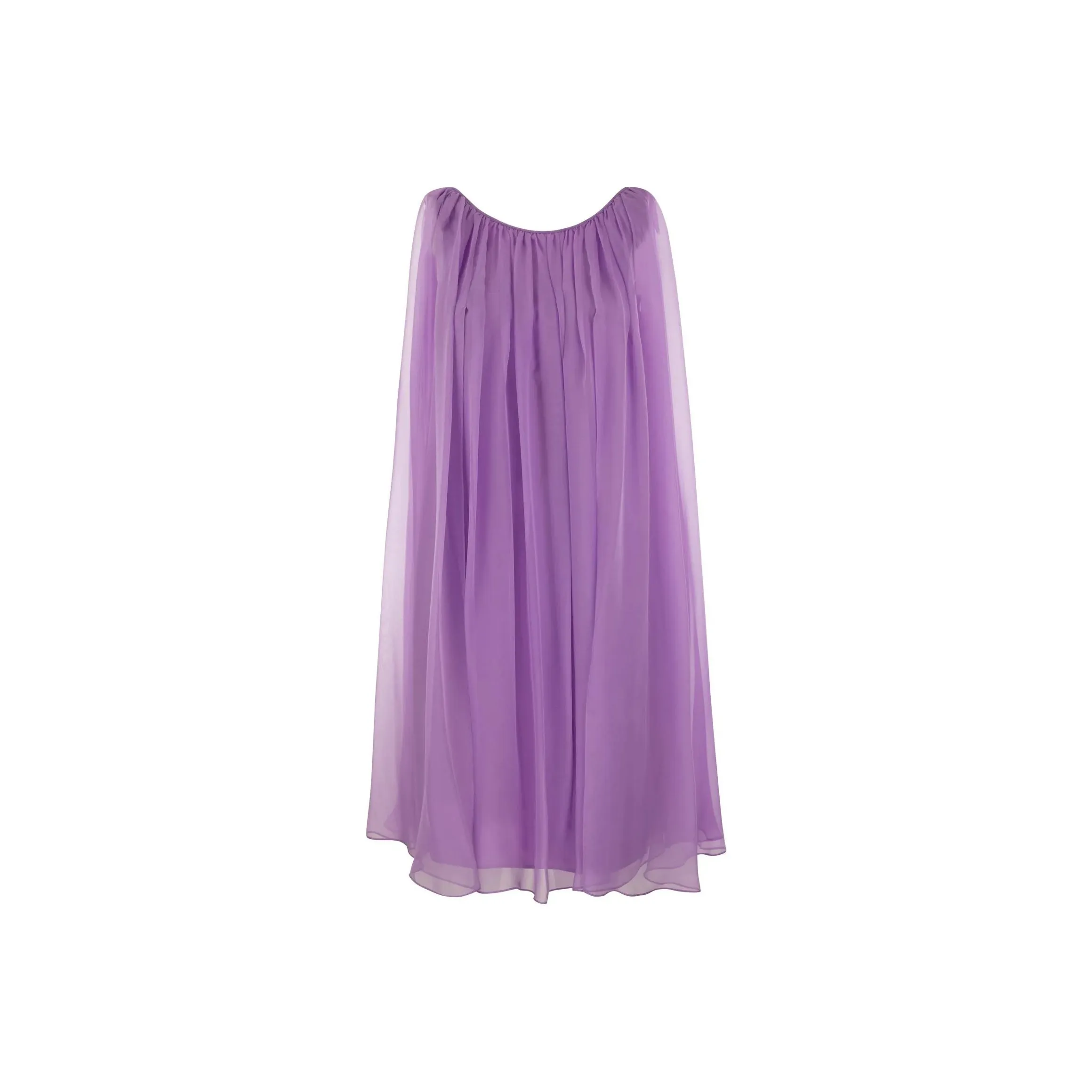 Rotate Flower Printed Chiffon Maxi Dress