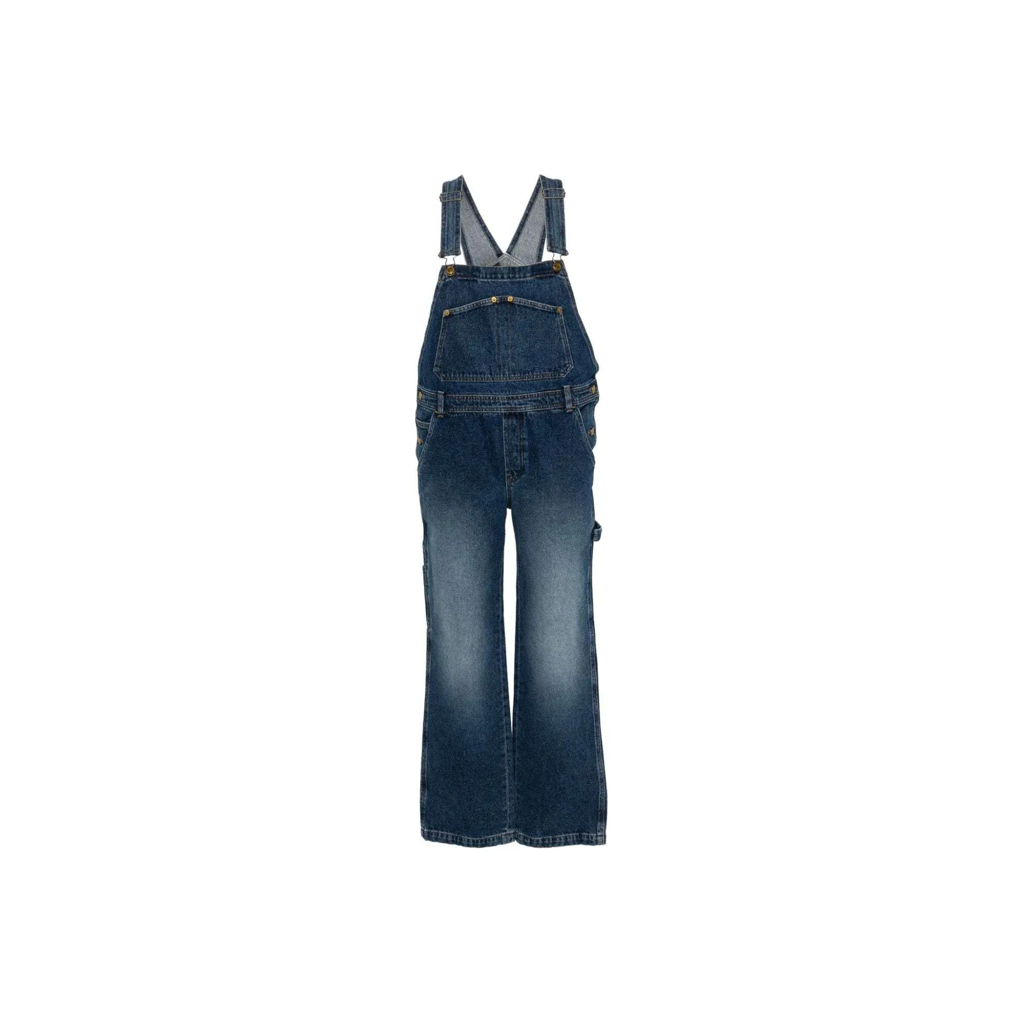 A.P.C . Nelle Square neck Denim Jumpsuit