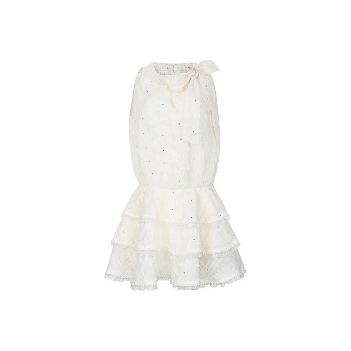 Kenly Без рукавов Платье Женское Белое