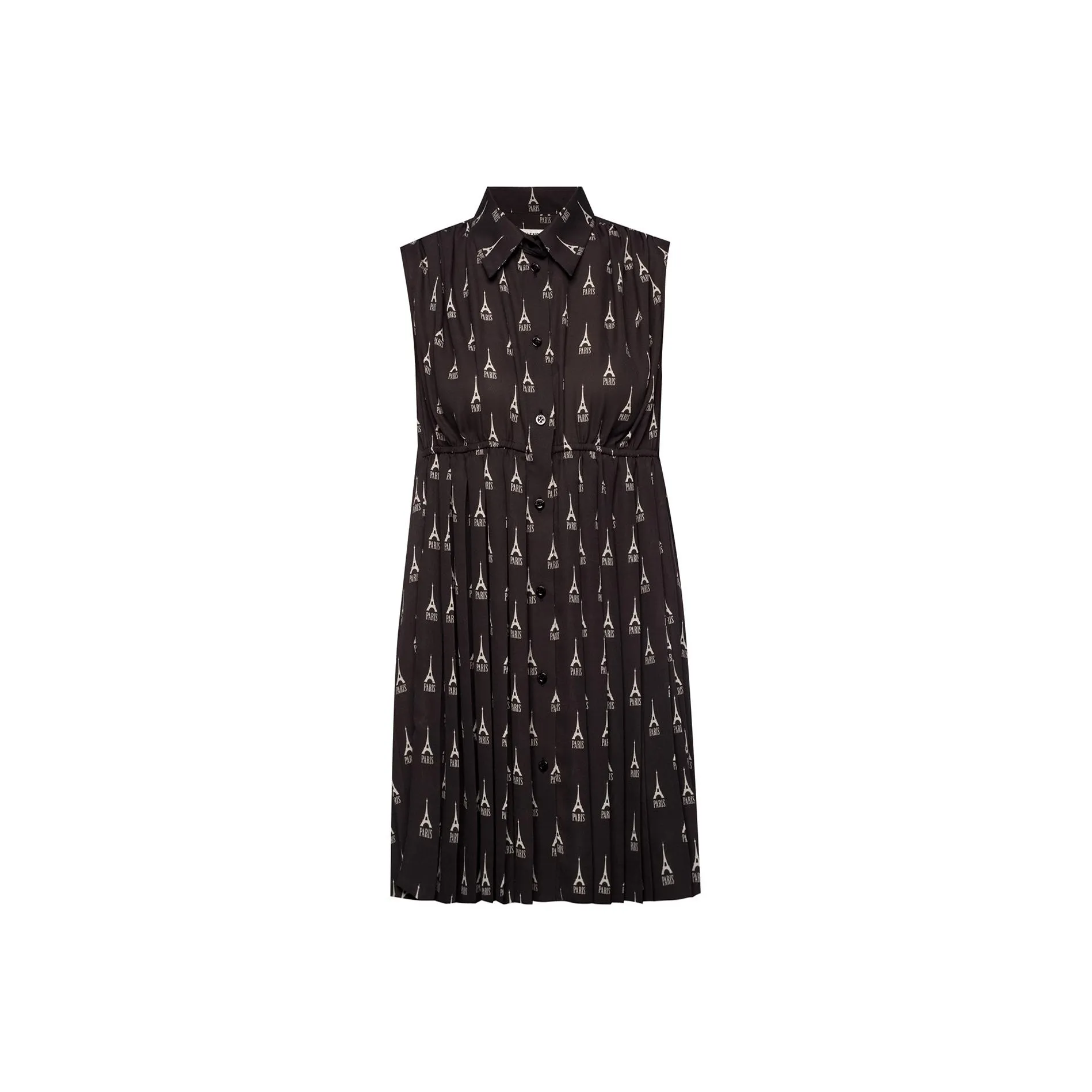 Balenciaga Patterned Sleeveless Dress 'Black'