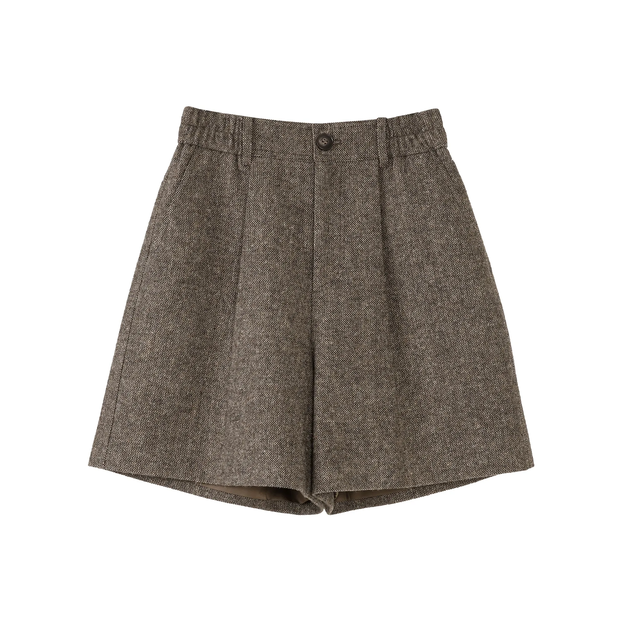 Fstudio Korean Petite Commute Vintage Sheep Wool Shorts Women's