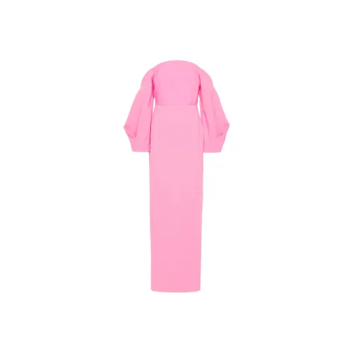 Solace London Розовые Женские Длинные Платья с Рукавами