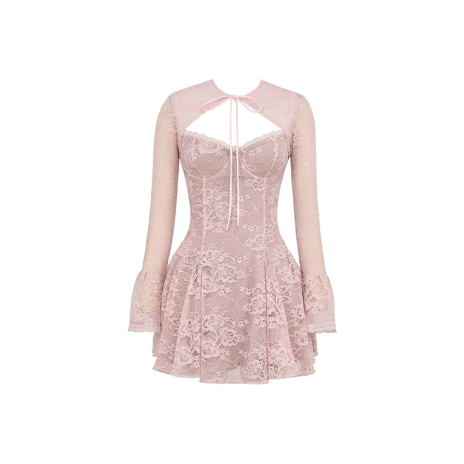 HOUSE OF CB Alice Long Sleeved Dress Women's PINK/Pink