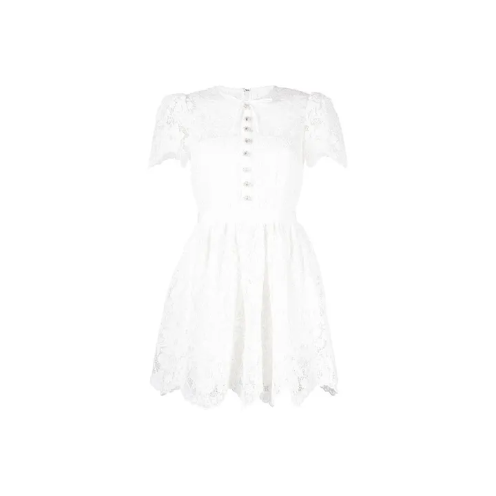Self portrait Crystal embellished Lace Minidress