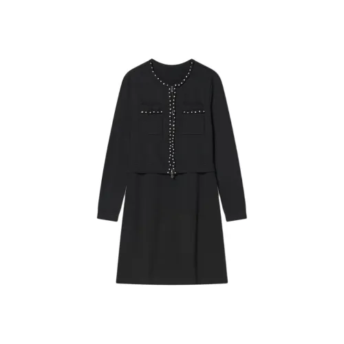 YINER GoodLand Black Женские Длинные Рукава Платья