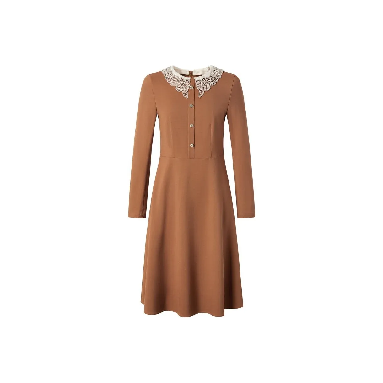 JZ. ANNAKRO Long Sleeved Dresses Women's Camel