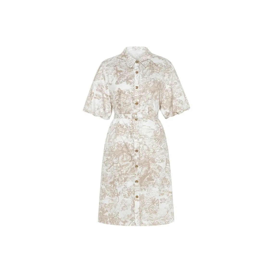 XG Короткий рукав Платье Женское Folk Цветочный дизайн