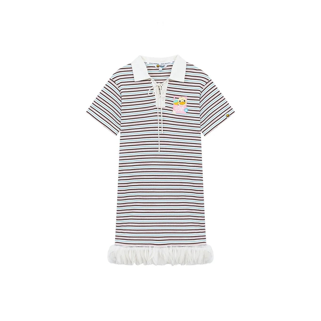 B.Duck Short Sleeved Dress Women's Rainbow