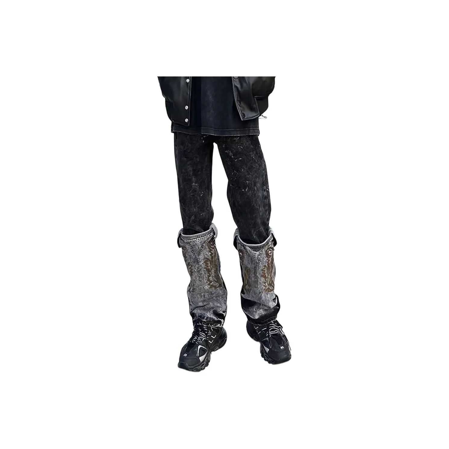NHZN Jeans Unisex Black