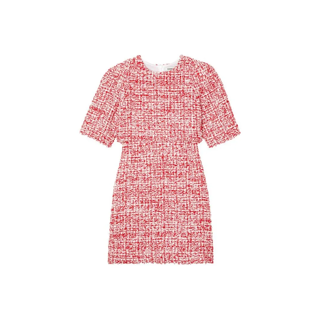 SANDRO Capsule Red Женские Короткие Платья с Рукавами