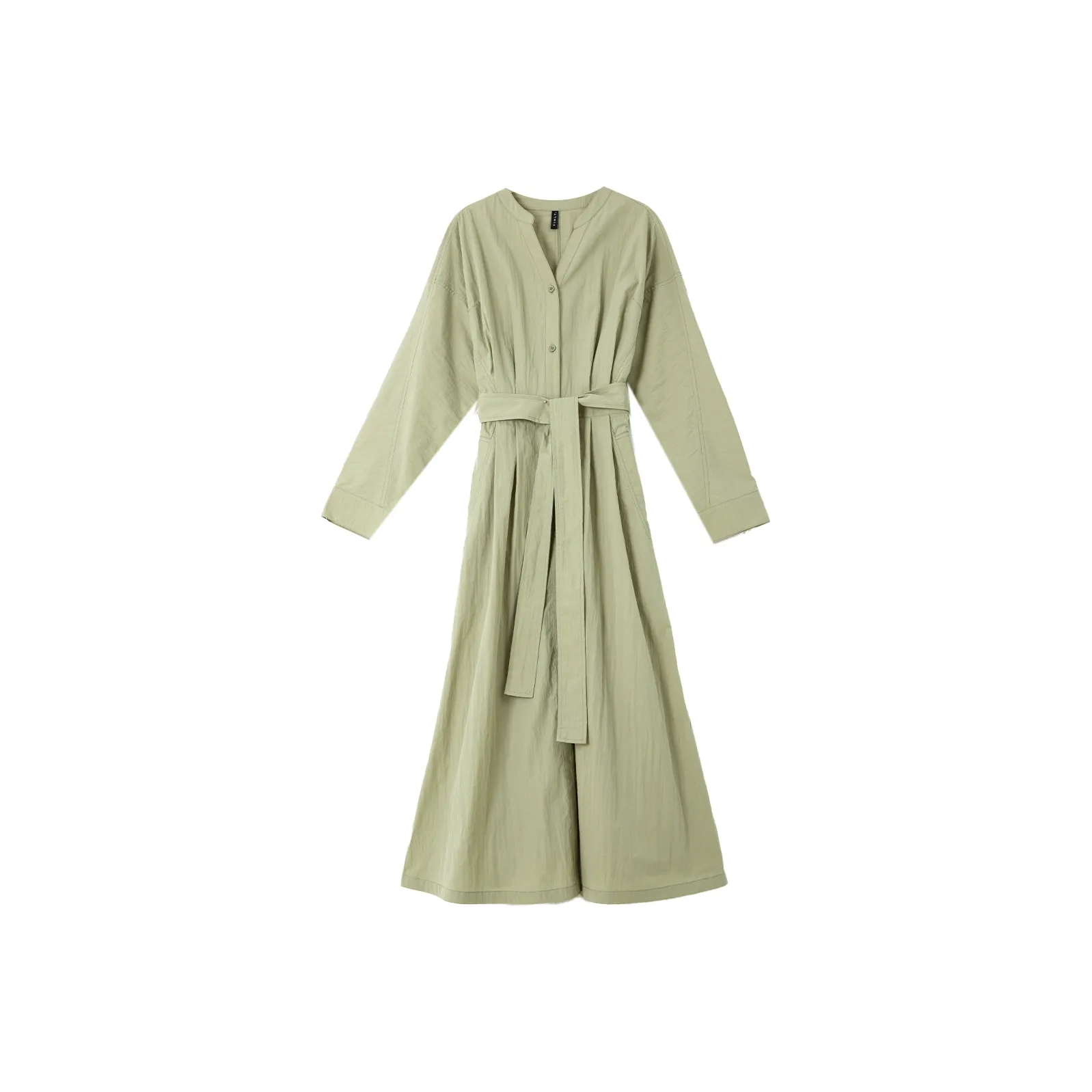 VIMLY Long Sleeved Dresses Women's Light Pea Green